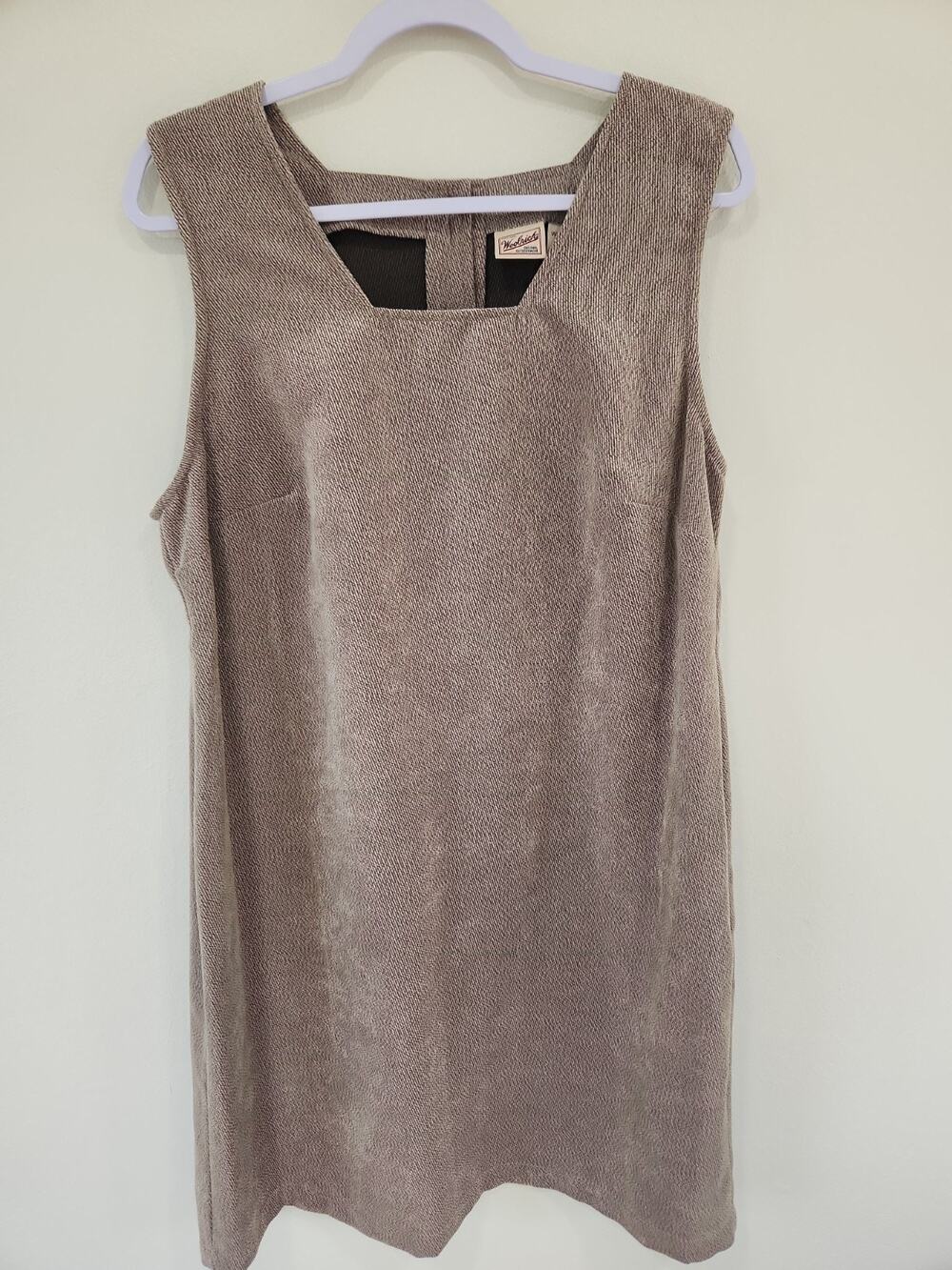 Woolrich Womens Tan Sleeveless Knee Length Corduroy Style Tan Womens Large L